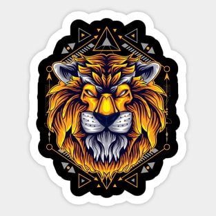 lion face head portrait Sticker